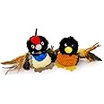 Pet Craft Supply Kitty Condor Crazy Catnip, Funny Cuddling Chasing Hunting Irresistible Stimulating Soft Plush Boredom Relief Interactive Cat Toy with Realistic Feathers, All Breed Sizes (Pack of 2)