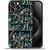 DAIZAG Compatible with iPhone 16 Pro Case,The Magician's Bookshelf 2 in 1 Heavy Duty Shockproof Rugged Hard PC+Soft Silicone Protective Cover