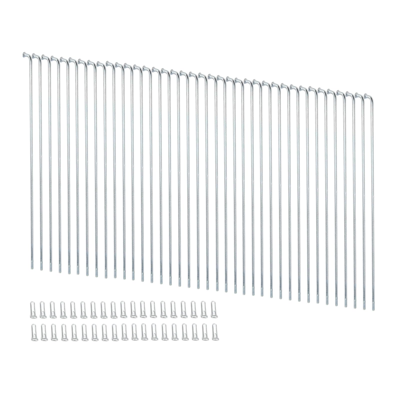 Photo 1 of goucrro Bike Spokes Electric Bicycle E-Bike Tricycle Wheel Silver Spokes 12G 2.5mm Steel 45mm-254mm with Nipples 38pcs(Silver,12G-202mm)ø