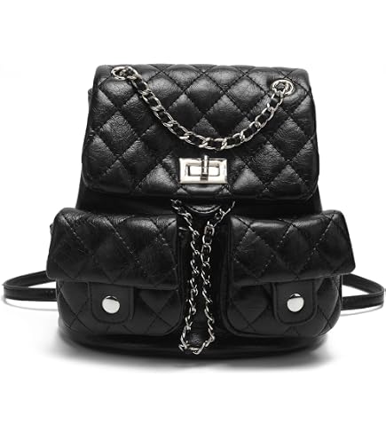 chain strap mini backpack Goinsound for Women Soft Leather Quilted Backpack Purse U.C. Berkeley Cal Embroidered convertible silhouette works for small backpack for daily use Color:Red/White/Light Grey