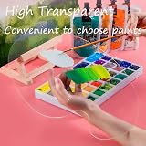 DARENYI Acrylic Paint Palette 2Pcs Clear with Thumb Hole for Art Painting view 3