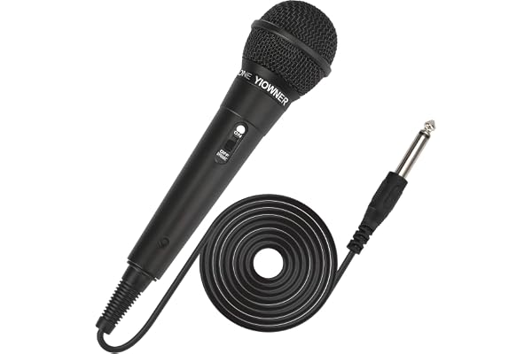 YIOWNER Wired Microphone, Karaoke Handheld Microphone for Singing, Mic Karaoke with 2.5m Cable, Vocal Dynamic Mic for Speaker, AMP, Mixer, DVD