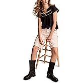 Lucky Brand Womens Contrast Trim Short Sleeve Peasant Top