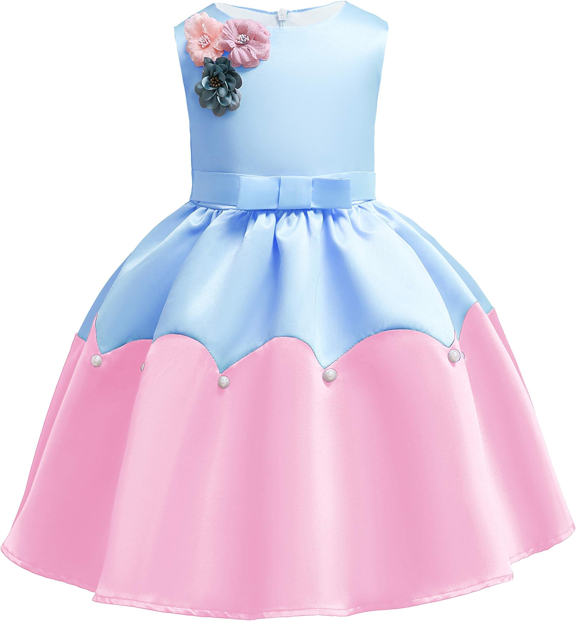 Girl Princess Flower Dress Kids Lace Wedding Party Bridesmaid Dresses