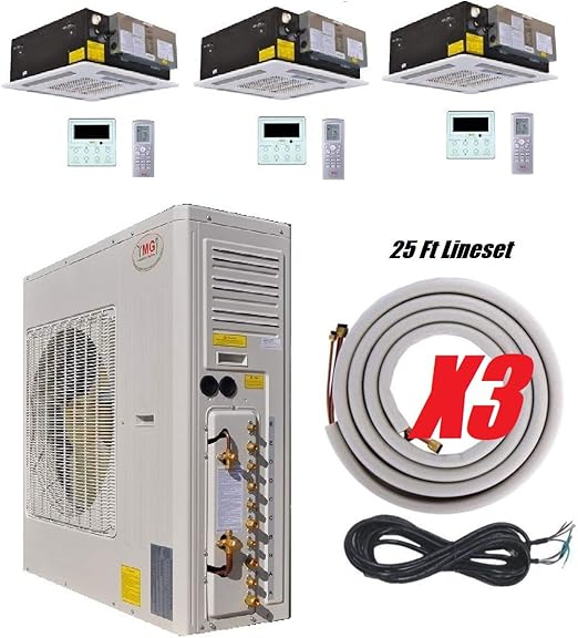 Amazon Com Ymgi Tri Zone 48000 Btu 4 Tons 21 Seer 12k 12k 24k