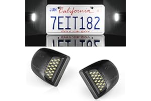 LivTee LED License Plate Light Assembly, Tag Light Fits Chevy Silverado 1500 2500 3500 1999-2013, Tahoe, Suburban, Fits GMC Sierra, Yukon XL, Fits Cadillac Escalade, Car Accessories,Xenon White(6000K)