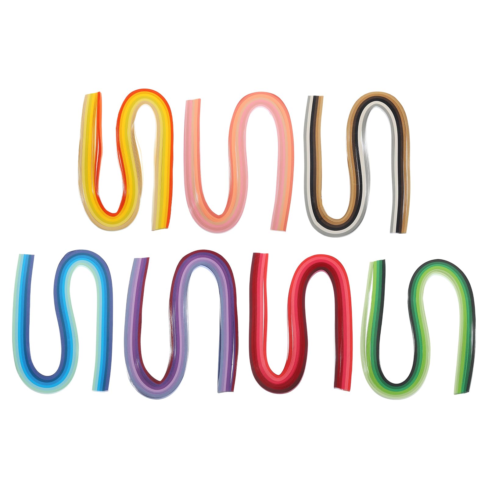 PATIKIL 840pcs Rainbow Quilling Strips Paper 3/16"(5mm) 21" Origami Paper Quilling Strip for Art DIY Hand Craft Christmas
