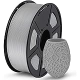 SUNLU PLA 3D Printer Filament, PLA Filament 1.75mm Dimensional Accuracy +/- 0.02 mm, 1 KG Spool, PLA Gray