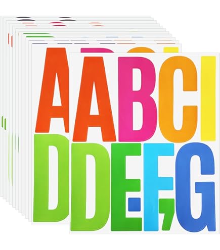 Amazon.com: 5 Inch Letter Stickers, 122 Pieces Self Adhesive