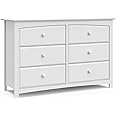 Storkcraft Kenton 6 Drawer Double Dresser (White) For Kids Bedroom, Nursery Dresser Organizer, Chest Of Drawers For Bedroom, Universal Design For Children’s Bedroom