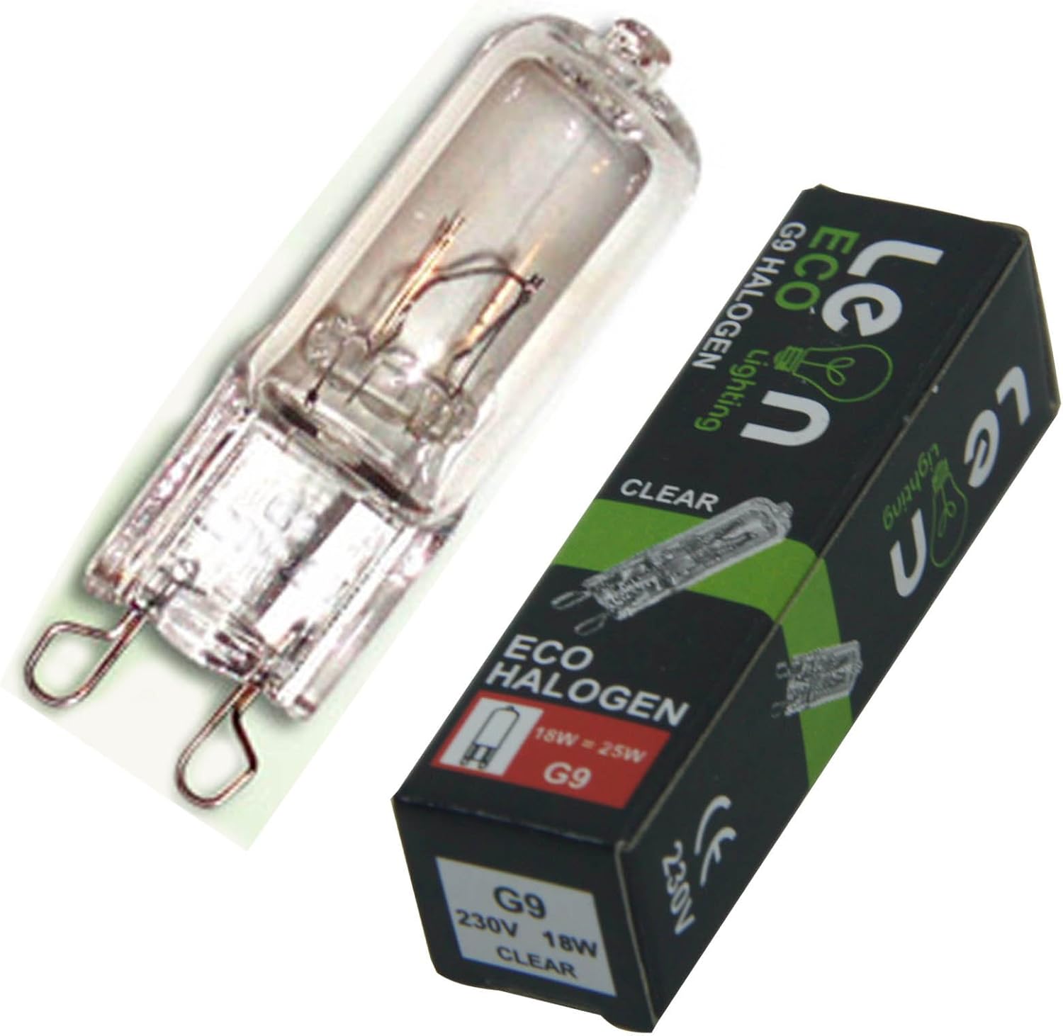 20 x G9 18w Clear ECO Halogen Capsule Bulbs 220240v Energy Saving 18w