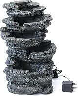 BTGGG Cascading Tiered Water Fountain with LED Lights, Grey view 2