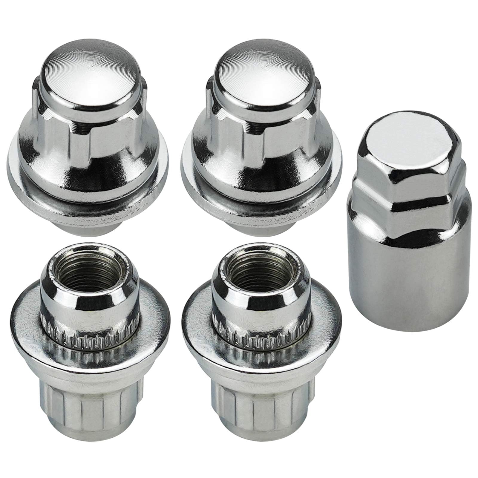 Photo 1 of M12 x 1.5 Wheel Lock Lug Nuts for Toyo-ta and Le-xus Set of 4 Anti Theft Wheel Locks with Dual Hex Wheel Lock Key