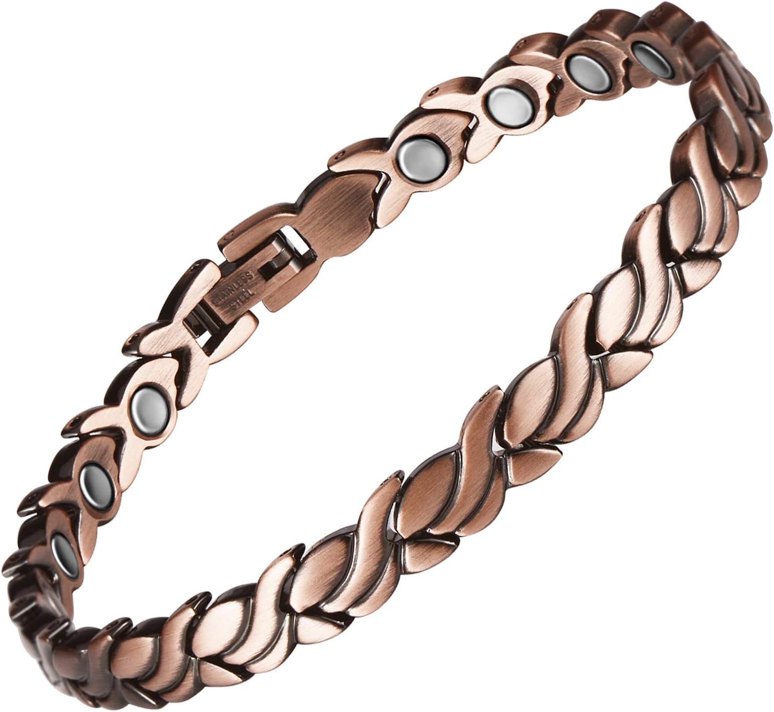 Masaling Copper Magnetic Bracelets for Women,Copper Bracelets for Arthritis and Carpal Tunnel with Free Link Removal Tool
