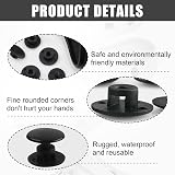 Cncedi 16mm Black Strap Rivets 10pcs Plastic Screw Rivets Shoe Charm Backs view 3