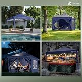 VOUNOT 3m x 3m Heavy Duty Gazebo with Sides & Central Lock System, Blue view 4