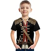 DFZ Boy’s and Toddler Boy Funny Cosplay T-Shirt Novelty Printed Short Sleeve for 4-14 Years Crewneck Casual Tops Unisex