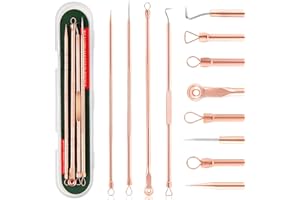 FEITA Blackhead Remover Pimple Popper Tool Kit, Comedone Pimple Extractor Acne Tools for Face Nose, Stainless Acne Needle Zit
