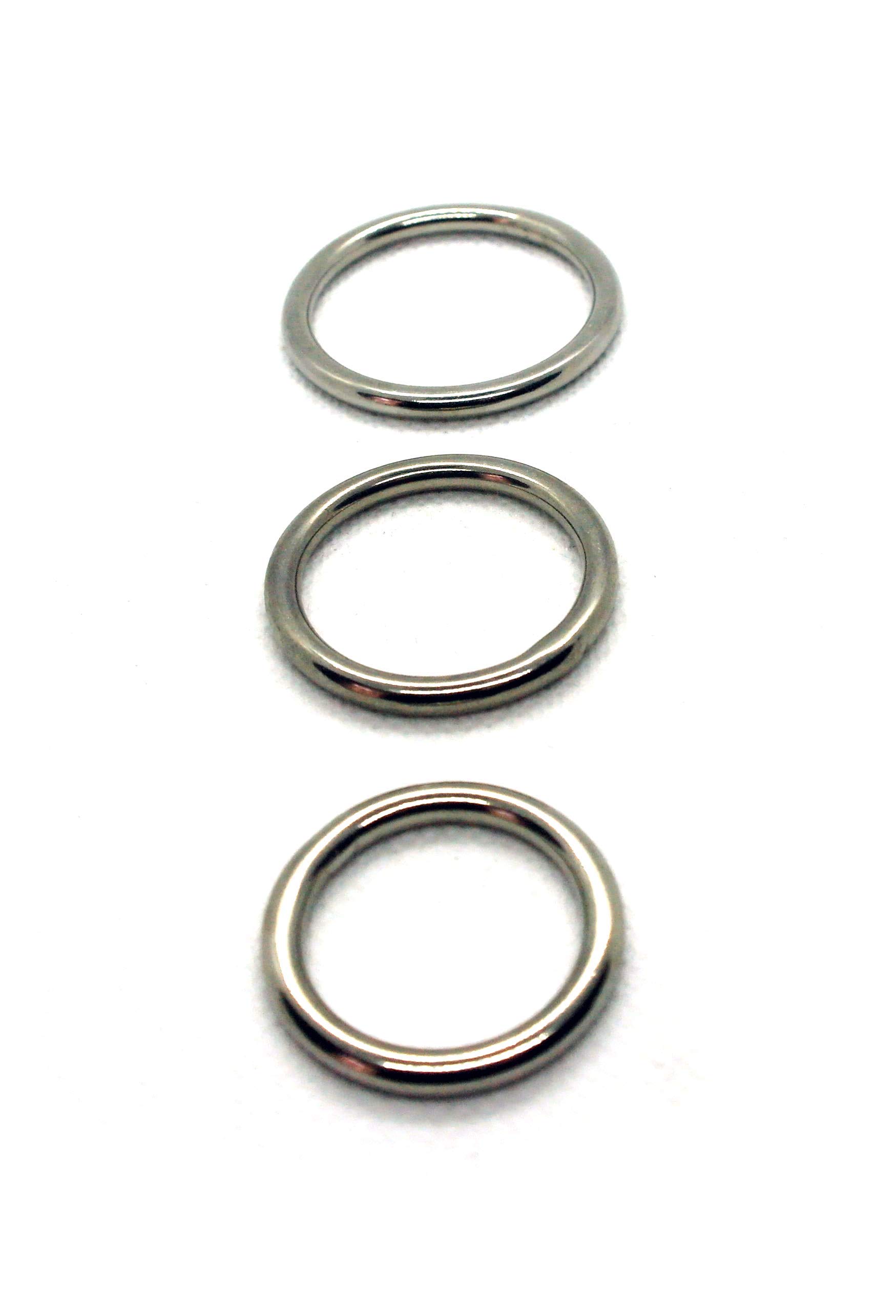 ‘O’ Rings welded polished Marine Grade A4 Stainless Steel 316. Pack of 2 Rings (4mm x 25mm id)