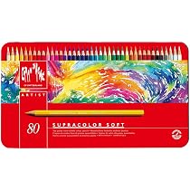 Caran D'Ache Lápis de Cor Aquarelável Supracolor 80 Cores | Amazon