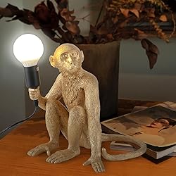 CHABEI Modern Resin Sitting Monkey Table Lamp,Desk