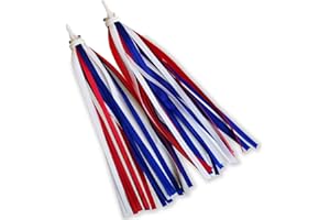 ANKELESZ Bicycles Tassel Bike Streamer Scooter Patriotic Blue White Red Handle Tassels Handlebar Decorative Streamers for 4th of July Independence Day Decoration