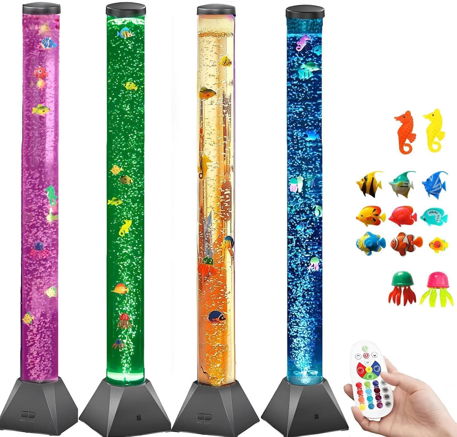 Photo 1 of (UNTESTED) Mindiverse Sensory Bubble Tube Night Lamp, LED Water Fish Lamp for Kids with Autism ADHD, Stress Relief Calming Light for Adults, Bedroom Living Room Decor