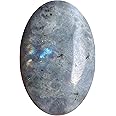 Fekuar Oval Moonstone Palm Stone, Polished Worry Pocket Massage Stones Healing Crystal for Therapy Geometry Chakra Balancing