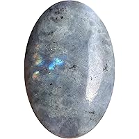 Fekuar Oval Moonstone Palm Stone, Polished Worry Pocket Massage Stones Healing Crystal for Therapy Geometry Chakra Balancing