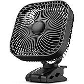 SLENPET 20000mAh Rechargeable Portable Clip on Fan, Last 78 hrs, 4 Speeds Camping Fan, Battery Operated Desk Fan with Light &