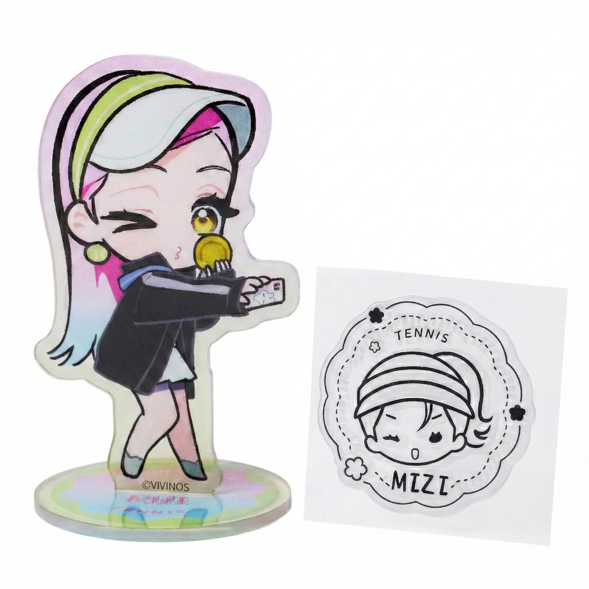 YJacuing Alien Stage Passion Love Series Acrylic Stand Stamp, Official ALNST 3rd Anniversary Collectible Anime Merch (Mizi)