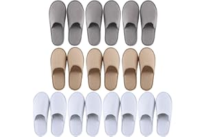 LiliGloris 6/10/12 pairs of disposable slippers, hotels, guesthouses, beauty SPA clubs, bridesmaid sl for weddings, outdoor camping, easy-to-carry for home guests, Provide plus size options