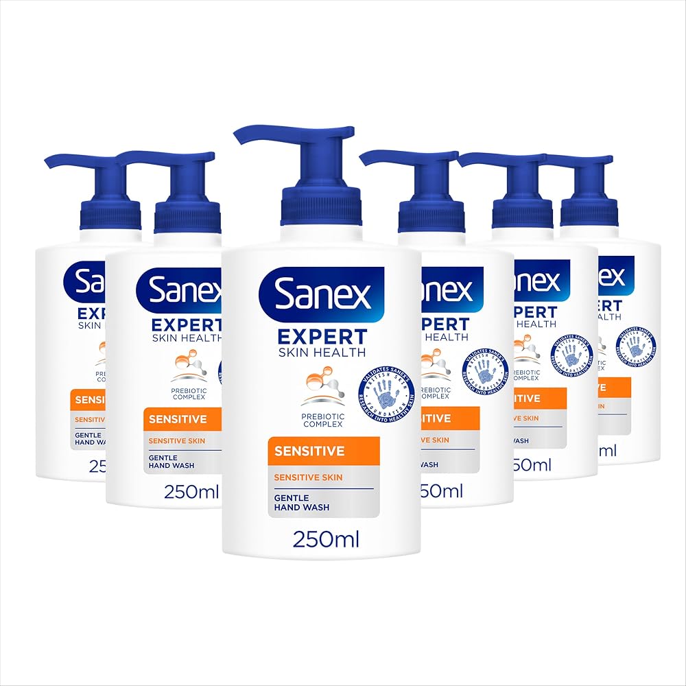 Sanex Expert Skin Health Sensitive Liquid Hand Wash 250ml x6 SLS Free