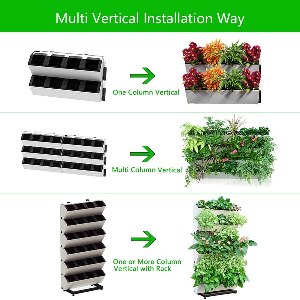 Jardinera vertical autorriego | Soporte de plantas montado en la ...