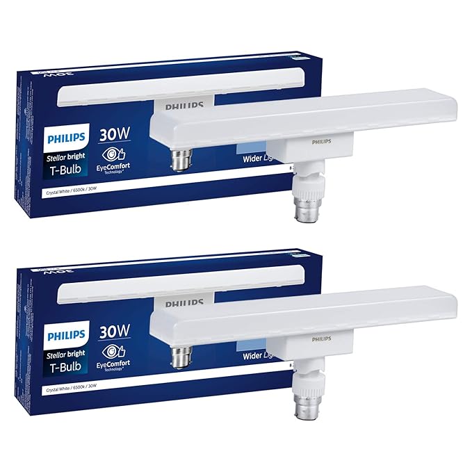 PHILIPS 30-Watts B22 LED White T-Bulb, Pack of 2