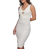 Guess Womens Geo Lace Sheath with Key Hole Detail Contemporary Dress