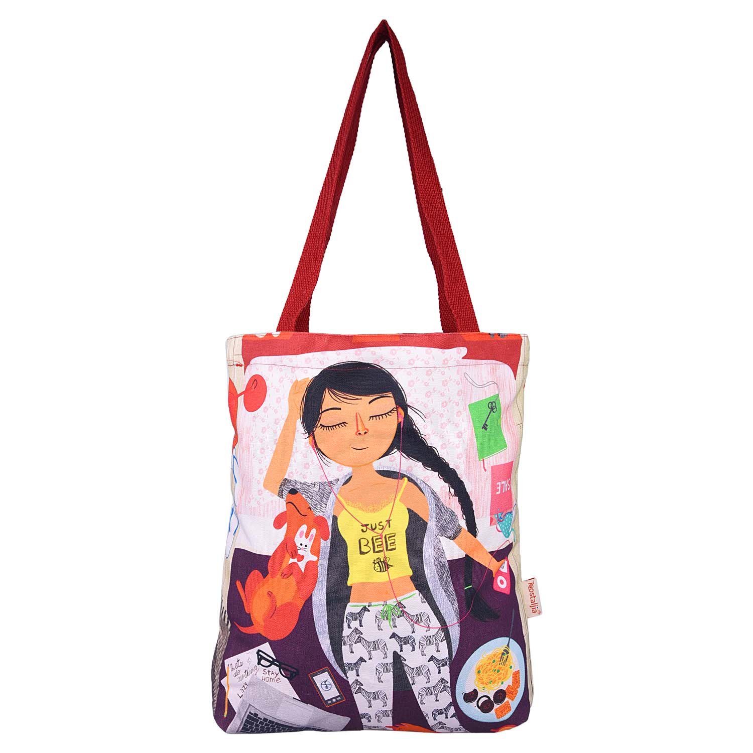nostaljia cotton canvastote bag