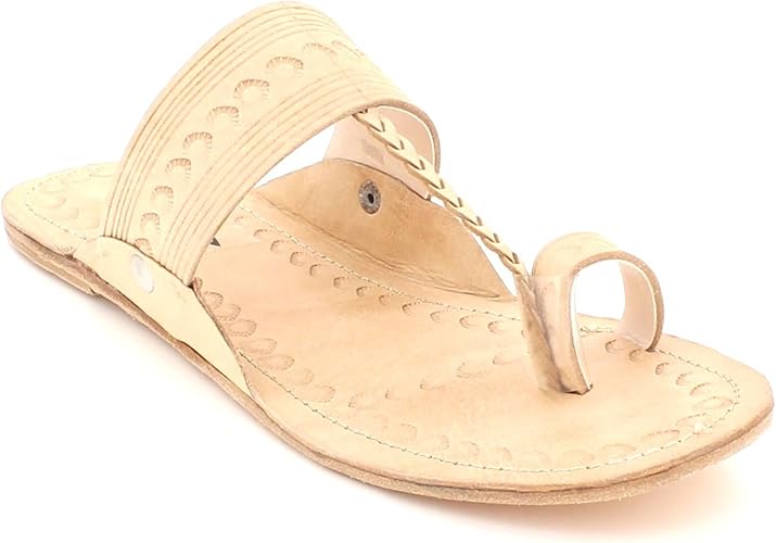 Aarz London Women Ladies Authentic Kolhapuri Leather Chappal Open
