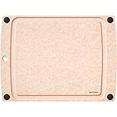 Epicurean All-In-One Cutting Board with Non-Slip Feet and Juice Groove, 17.5" × 13", Natural/Black