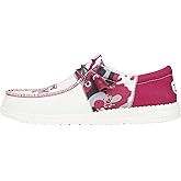 HEYDUDE Wally Tri Texas Am White/Maroon Size M13, Men’s Shoes, Men's Slip-on Loafers, Comfortable & Light-Weight