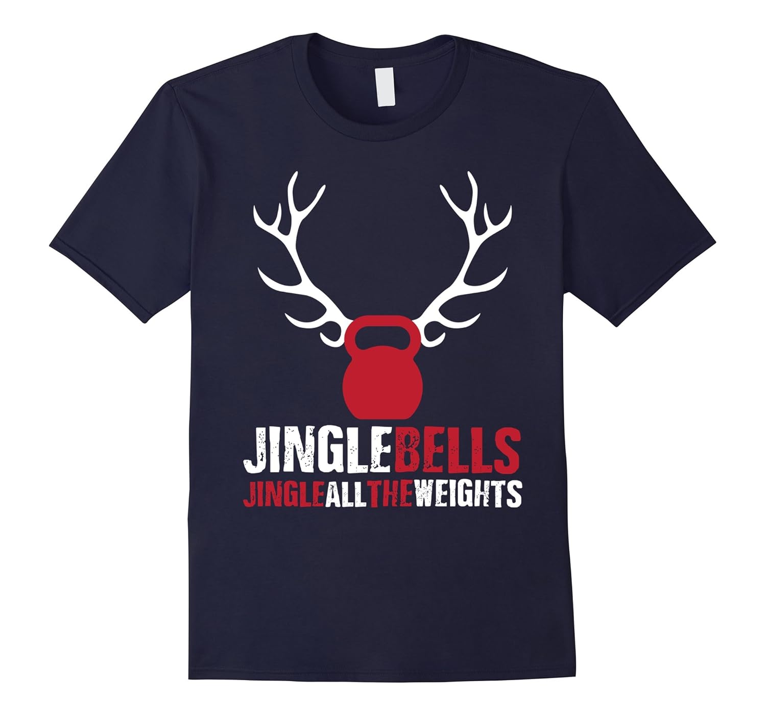 Jingle bells Christmas Fitness Kettle Bell Workout Tshirt-ANZ