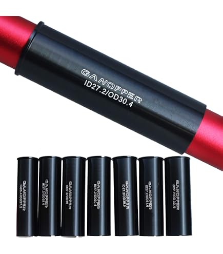 Adaptateur Réducteur De Tige De Selle En Alliage Alu – Conversion 27,2 Mm Vers 31,6 / 33,9 Mm, Noir, 25 G, Pour VTT Et Vélo De Route