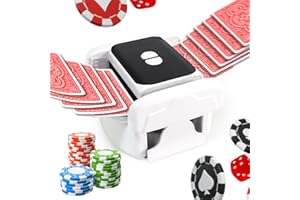 YMGN Automatic Card Shuffler for 1-2 Decks, Portable and Rechargeable, One-Touch Automatic Shuffle and Manual Mode, Suitable for Uno, Skip-Bo, Phase 10, Adult and Family Card Games