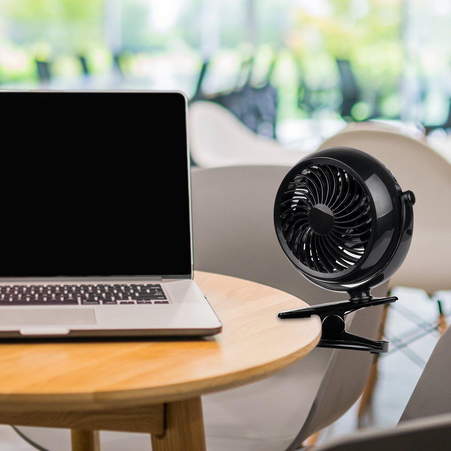 Gazeled Clip on Fan Battery Operated, 360° Rotation, with 8 Free AA Batteries, Quiet USB or Battery Operated Fan, 5'' Portable Battery Powered Clip on Fans for Camping, Stroller, Bedroom, Outdoor
