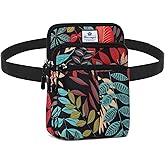 HUA ANGEL Multifunctional Fanny Pack for Men & Women Lightweight Waist Bag with 3 Zip Compartments, Cross body bag for Running Walking Sport Travel