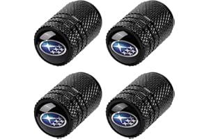 DEXBEXS Tire Valve Stem Caps for Subaru Ascent BRZ Crosstrek Forester Impreza Legacy Outback WRX STI XV Crosstrek Metal Car Wheel Air caps Auto Valve Stem Caps Accessories 4 Pcs Black