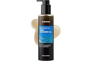 BRMUD Deep Melting Mud Pore Cleansing Oil - Gentle Make Up Facial Oil Cleanser with Boryeong Mud, Sunflower Seed & 7 Fermented Oils - Vegan & Non-Comedogenic Korean Skincare (6.76 fl oz)