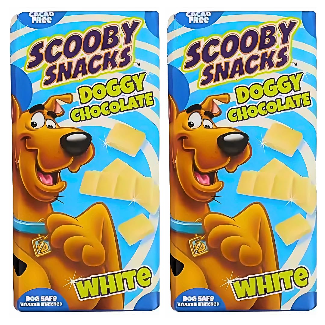 2x Scooby Doo Doggy White Chocolate - Easter Dog Treat - Dog Safe and Friendly Vitamins