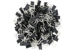 AMKIOKIO 160 Pcs Mini Binder Clips, 15mm 5/8 Inch Small Binder Clips, Micro Size Office Clips, Small Spring Clamps for Docume