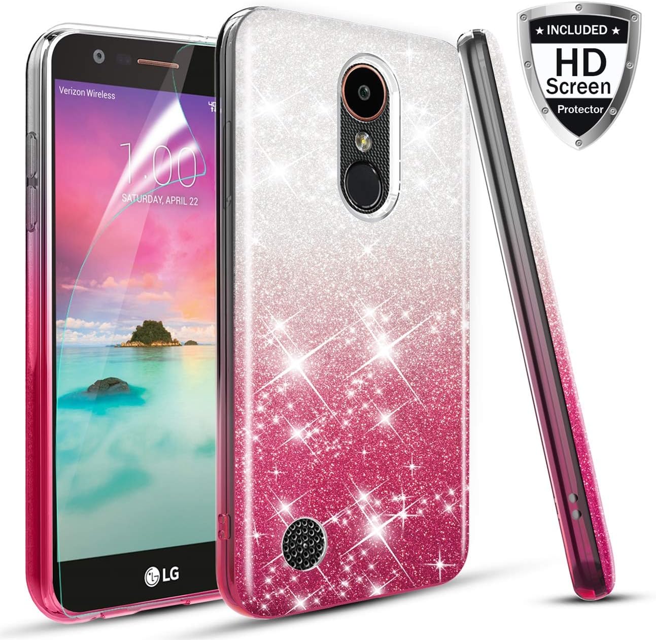 Best lg k20 glitter plus case